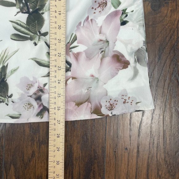 Lulus Shift Dress Small Ivory Floral Off-the-Shoulder Short Sleeve Women's - Picture 12 of 14